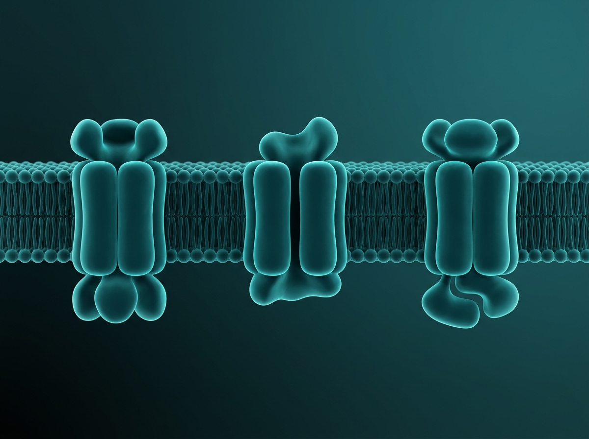 Supporting figure: undefined, illustrating the three receptor types side by side in the membrane.