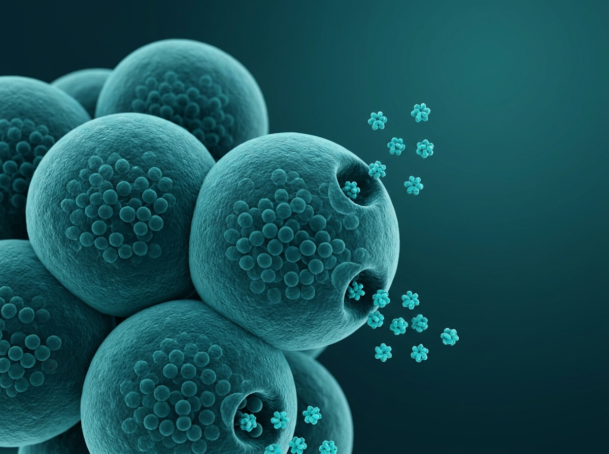 Supporting figure: pancreatic beta cells releasing insulin in response.