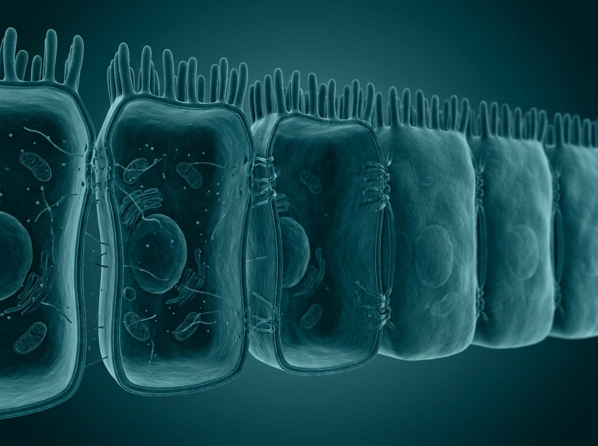 Supporting figure: an epithelial barrier whose tight junctions are loosened on one side and resealed on the other.