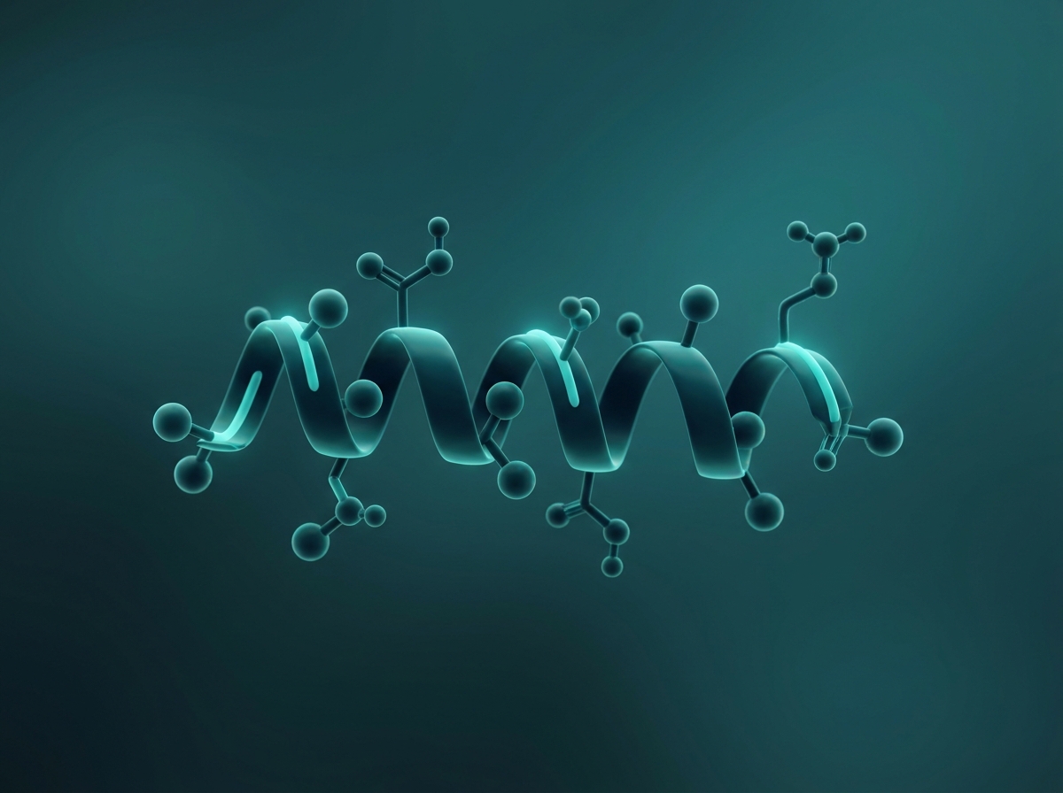 Supporting figure: a growth-hormone-releasing peptide molecule as a compact 3D helix.