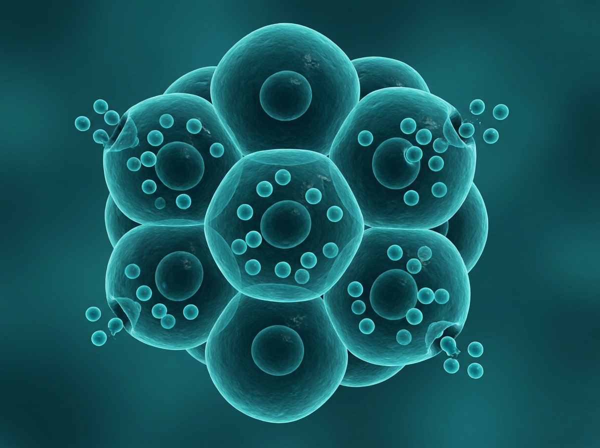 Supporting figure: pancreatic beta cells releasing insulin granules.