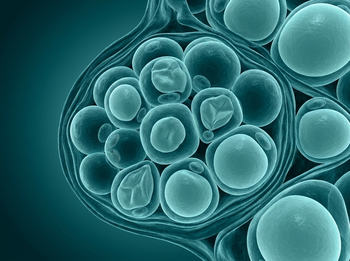 Supporting figure: adipose tissue with fat cells reducing in size.