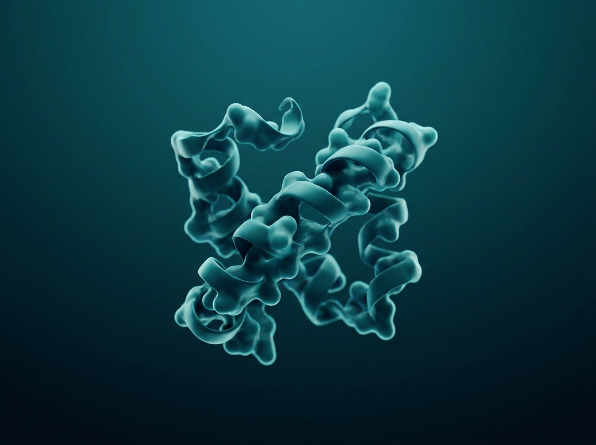 Supporting figure: a growth-hormone-releasing peptide molecule as a 3D structure.