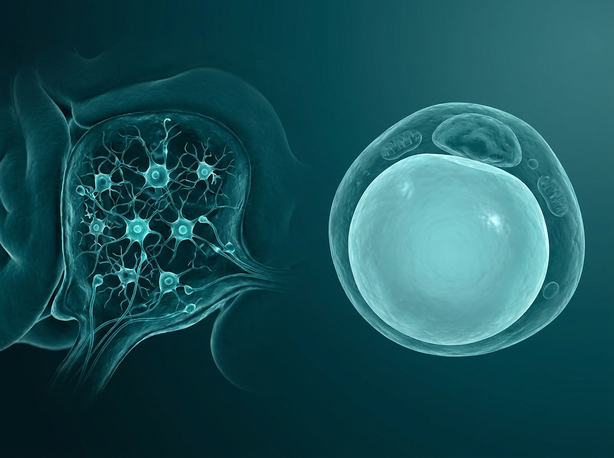 Supporting figure: the brain appetite center alongside an adipose fat cell.